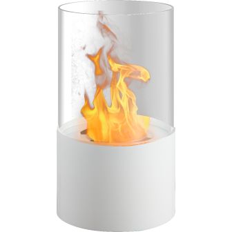 Decorative ethanol fireplace FFB 017 white/black